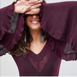 Free people flowy wing shirt